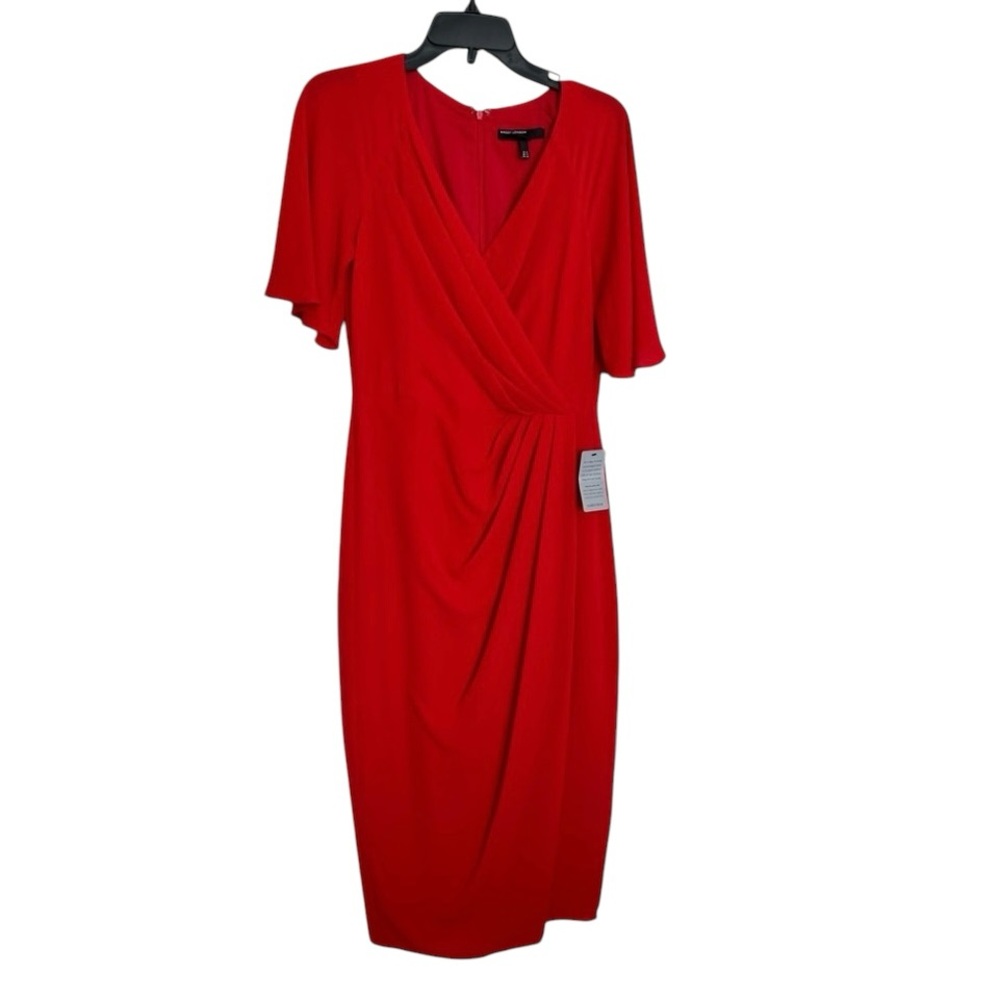 •NWT Maggy London Red Cocktail Dress Sz 8 - Picture 7 of 9